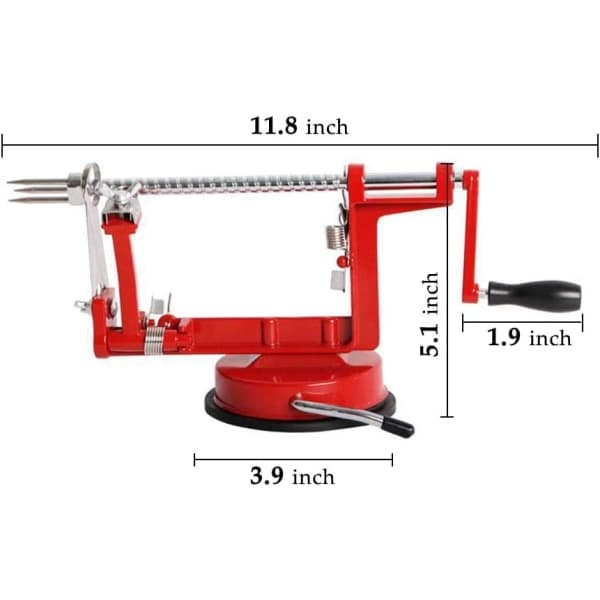 IC Apple Peeler Corer Slicer, 3 i 1 eplekutter i rustfritt stål