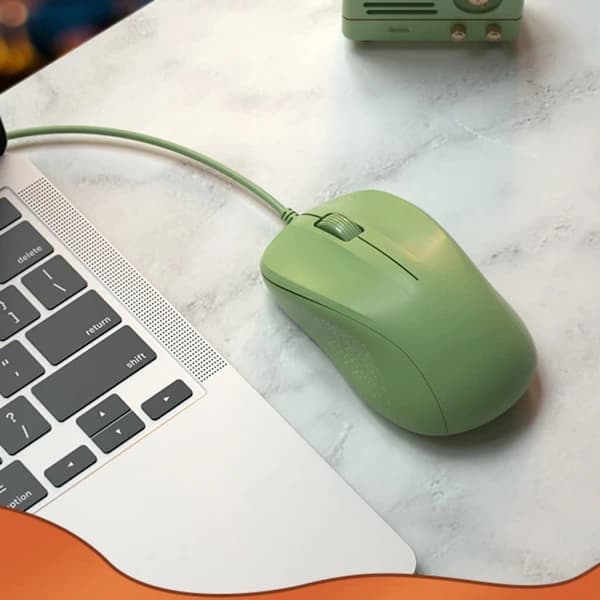 Stille kablet mus bærbar PC stasjonær datamaskin mus USB mus retro grønn