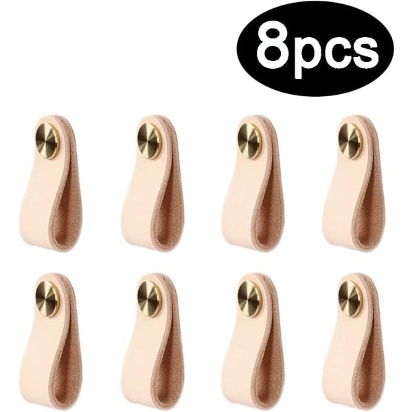 IC Läderhandtag 8 delar Läderskåp Handtag Skåp