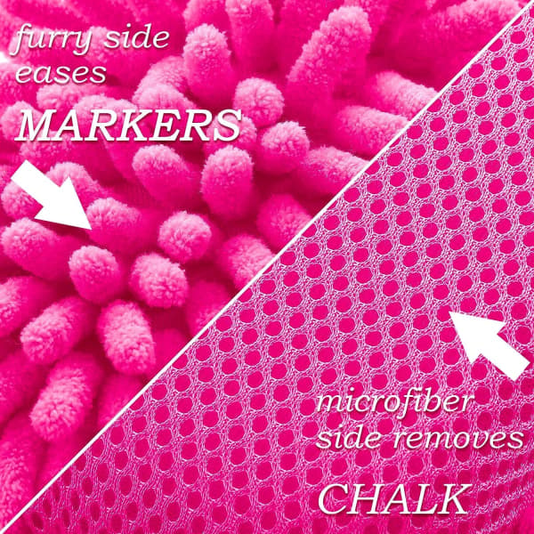 IC 2-pack Mikrofiber Shag Whiteboard Suddgummi Tvättbar Mikrofiber Shag