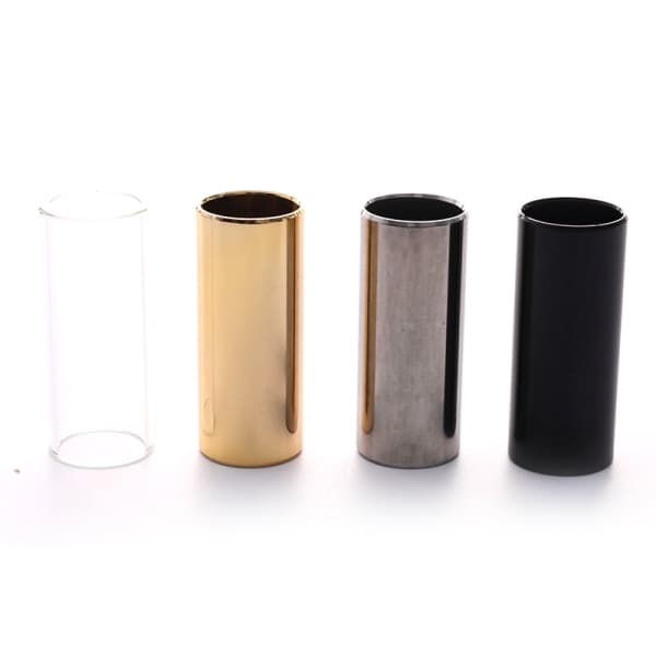 IC 60MM Gitarr Slide Bar Rostfritt Stål Metall/Glas Finger Slides Guld