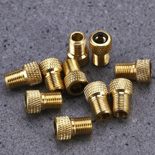 IC 10st Ventiladapterpump Konvertera Presta till Schrader Kopparventil 10pcs