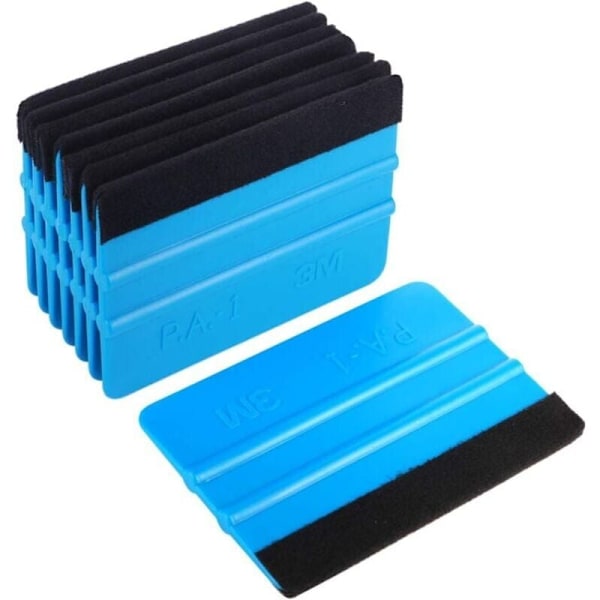 Högkvalitativ skrapa med fiberkant för bilvinylfoliering, hållbar fönsterfilmskrapa, dekalapplikator (8-pack, svart)..DEBUNS