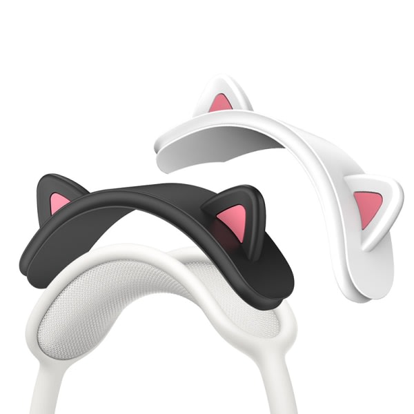 IC Cat Ears Silikon høreværn Hovedbåndsbeskyttelse for Air_sPods Max Sort