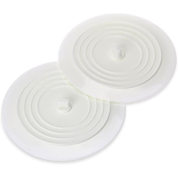 Pakke Universal Silikone Gummi Afløbspropper 15cm til Køkkenvask Badeværelsesvask (Hvid)..DEBUNS
