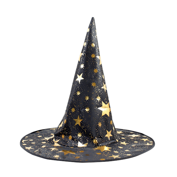 Halloween-hattu loistava noitakypärä juhlakoriste hämähäkinverkko velhohattu kurpitsa kuumasinetty musta noitakypärä MJ51 Black 5 One Size