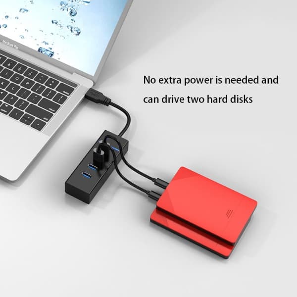 IC 4-ports USB 3.0-adapter for stasjonær bærbar datamaskin USB-hub