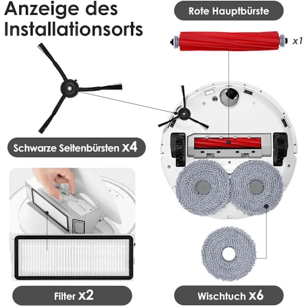 Roborock Qrevo S/Pro/MaxV Robotstøvsugertilbehør - AD11 Kompatibel [JUN]