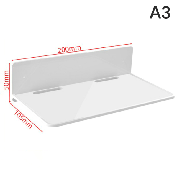 IC Plast Veggmontert Hylle Transparent Oppbevaringsstativ for Telefon Sm A3