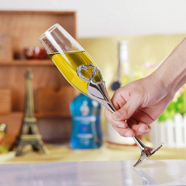 2 stk Bryllupsvinglass Champagneglasssett