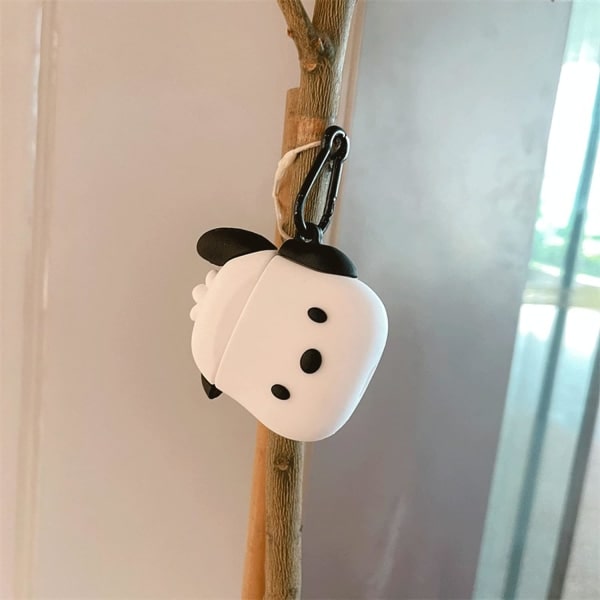 IC Sød hvid etui kompatibelt med Airpods 1 & 2, blødt silikone trådløst høretelefon Stødtæt hud, børn drenge piger kreativt beskyttelse
