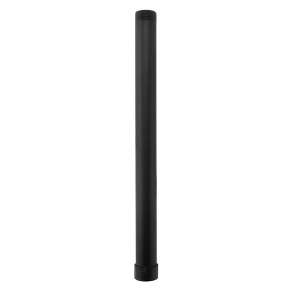 Musta suihkun jatkoletku, 30 cm, messinkisekoitin