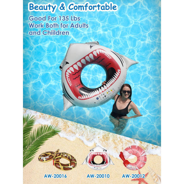 IC Oppustelig BadeRing, Flydende Pool Float Badetube Flot