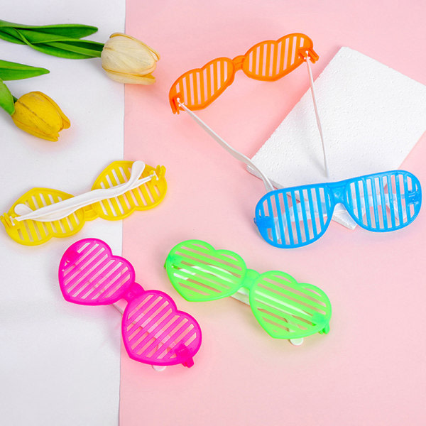 IC 10 ST Färgglada Shutter Shades Glasögon Barn Makeup Party Favors