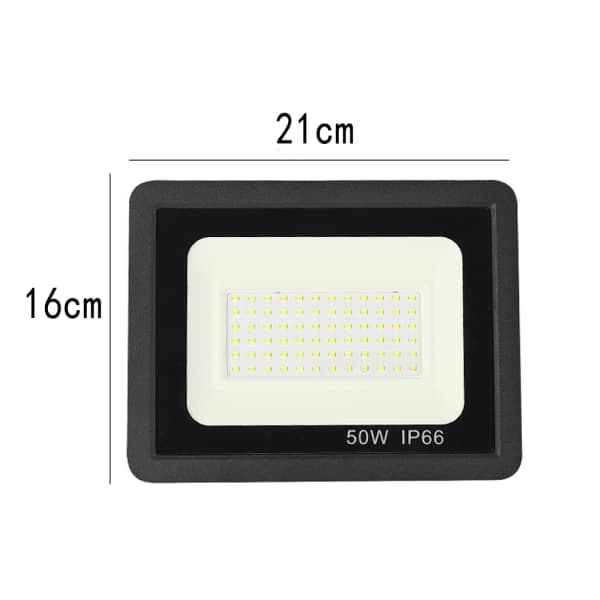 IC 50W LED-strålkastare för utomhusbruk, säkerhetsljus för väggmontering, vit
