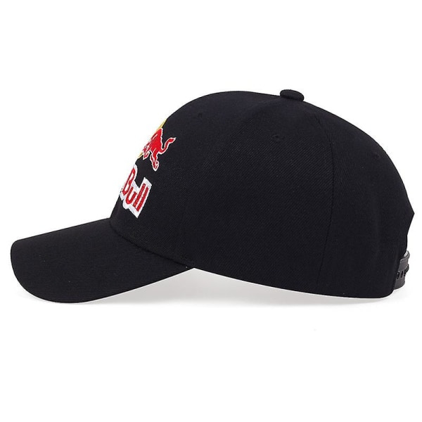 Red Bull Racing Cap Utomhussport for menn Peaked Baseball Cap Cap, svart