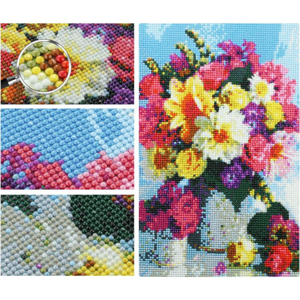 IC Jul DIY 5D Blomma Diamantmålning Strand efter Nummer Kit