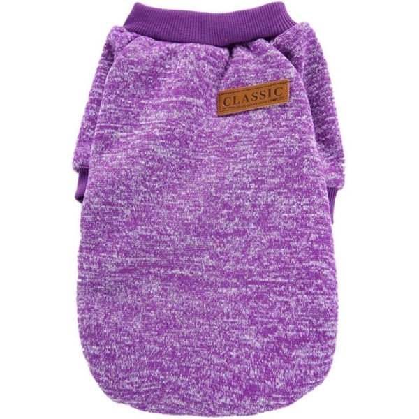 IC Koiran Vaatteet Koiralle Koiran Paita Pehmeä Paksuuntunut Lämmin Pennun Paita Talvi Koiran Paita (Violetti, XL)