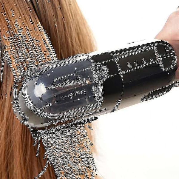 USB-ladattava hiustenleikkuri haaroitettuihin latvoihin