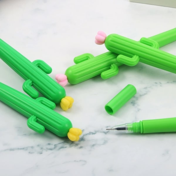 IG Kaktus Formet Kuglepen Sød Kreativ 0,5 mm Sort Blæk Gel