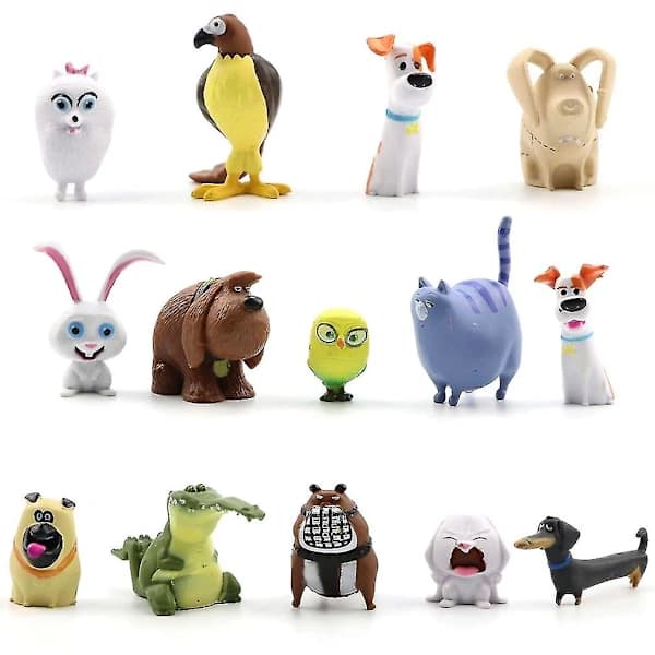 12 st Mini Figur Leksak Husdjurens Hemliga Liv