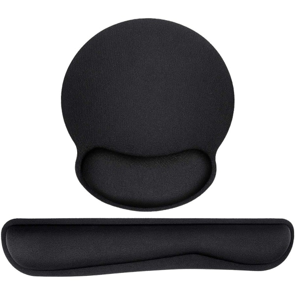 IC Skummusmatte og tastaturstøtte for håndleddstøtte for kontor, datamaskin, bærbar PC og Mac, Ergonomisk musematte sklisikker, holdbar og komfortabel