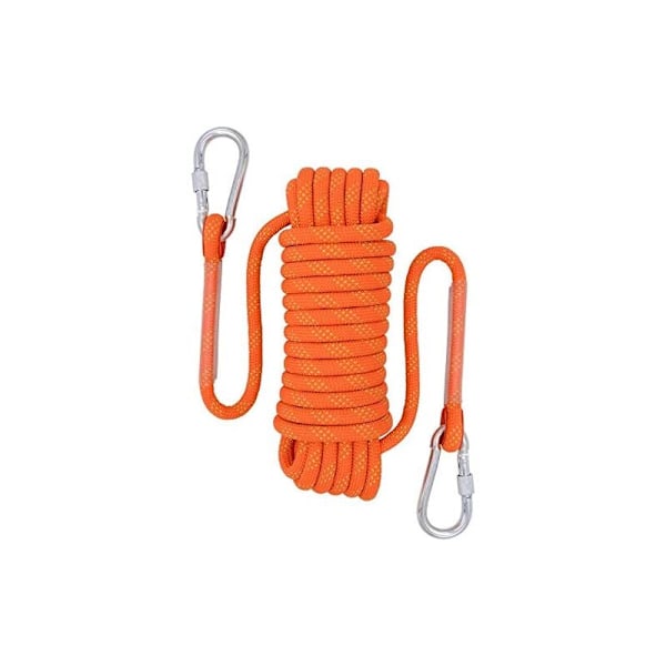 10M Sikkerhetstau Nylon Flettet Sikkerhetstau Anti-rive Klatretau, 10mm Diameter Tau for Fotturer