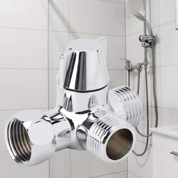 Duschmunstyckesadapter Ventilkoppling G1/2 3-vägs omkastarventil T-formad - Ersättning för bidédusch