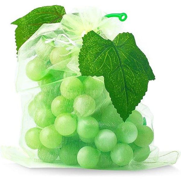 IC 100 Frugtbeskyttelsesposer Netposer Beskyttelse af druer mod fugle og insekter Gedehamser Hvepse 30 x 20 cm