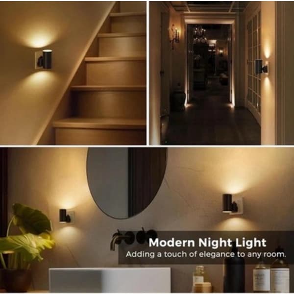Plug-in Dimmable Night Light Dusk Sensor for Children's Room Stairs Hallway