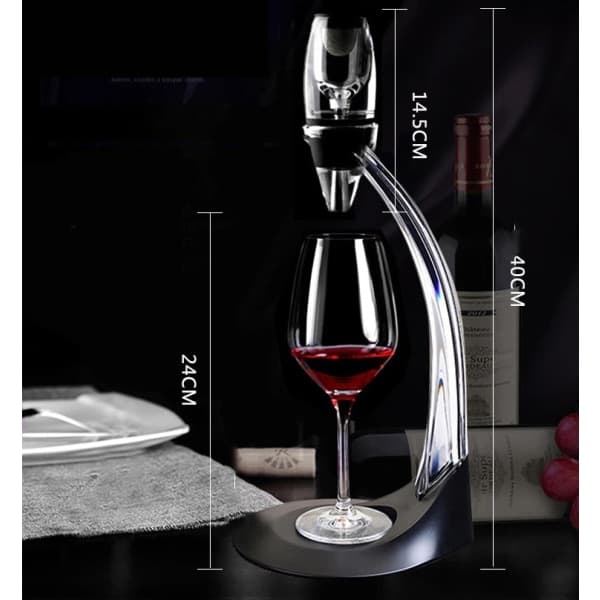 Deluxe vinlufter med stativ Luksuriøs vinkaraffel Karaffel vinhelle