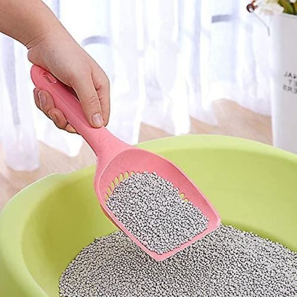 IC Kattlåda Skyffel Plastbajs Kattskopa Rengöring av Husdjursavfall Spade Litet Hål