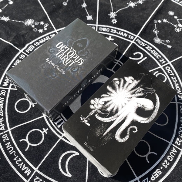 IC The Octopus Tarot Card Prophecy Fate Divination Deck Family Par Musta one size