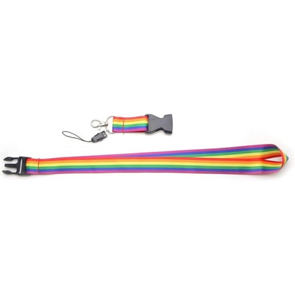 [2-PACK] Praktisk Nyckelband med Pride Mönster multicolor IC