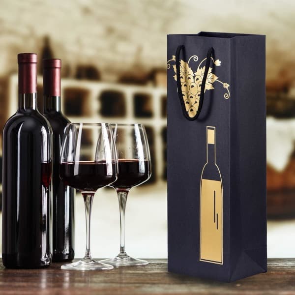 10 flaskpåsar presentpåsar för vin, prosecco och champagne 40 x 12