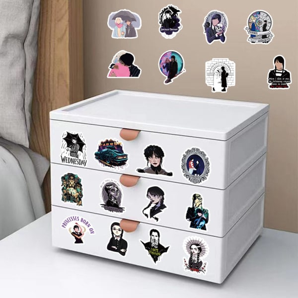 IC 50st The Addams Family Onsdagsdekaler Vanntett Dekor Gave -1