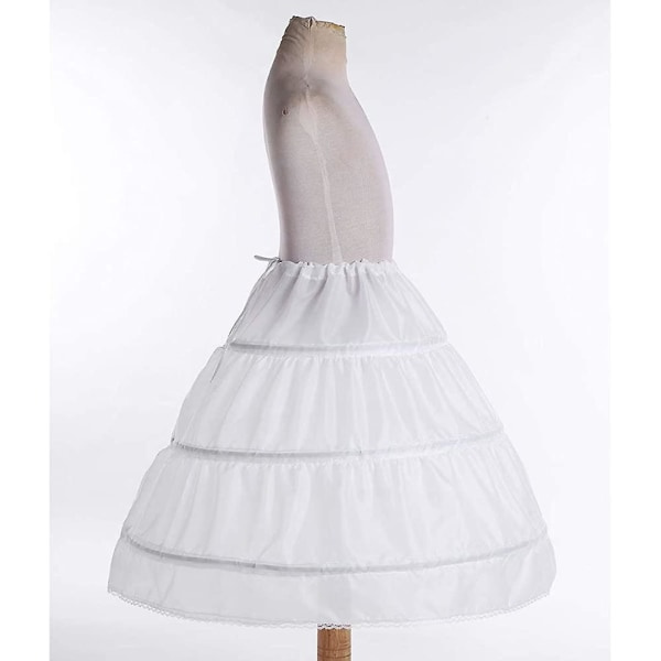 IC Vit 3 Hoops Underkjole Crinoline Bryllup Brudepike Blomst Kjole