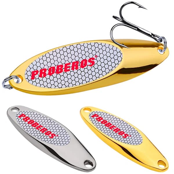 Parti 5X Metalske Fiskelokke Basagn Rustfrit Stål Splitring Diskantkrog Sølv 21g Silver 21g