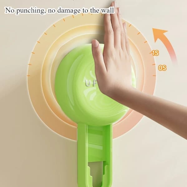 Dopamine Wall Hanging Punch Free Drainage Suction Cup Storage Rack, Bathroom Storage Rack Yellow Yellow