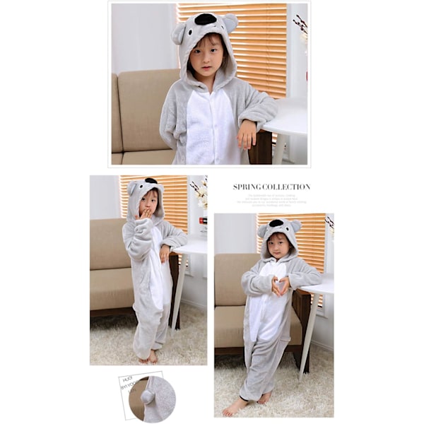 Barn/Unisex Fancy Dress Dyre Kostyme Onesie Pyjamas Jumpsuit Cosplay Kigurumi Jul Halloween Fancy Dress koala 120