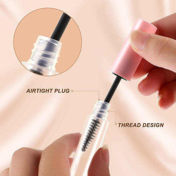 10 kpl Tom Mascara -putki ripsiharjalla Muovi Eyeliner -putki Säiliö Täytettävä (10 ml)