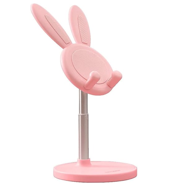 IG Bærbart mobiltelefonställ til skrivebordet Cute Bunny Höjdvinkel Pink