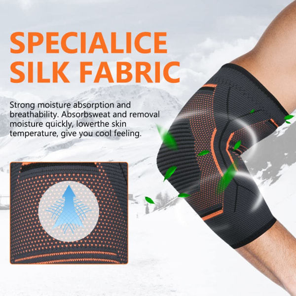 IC Unisex Albue Støtte, 1 stk Justerbar Elastisk Albue Støtte Fitness Albuebeskyttelse Kompressionsstøtte