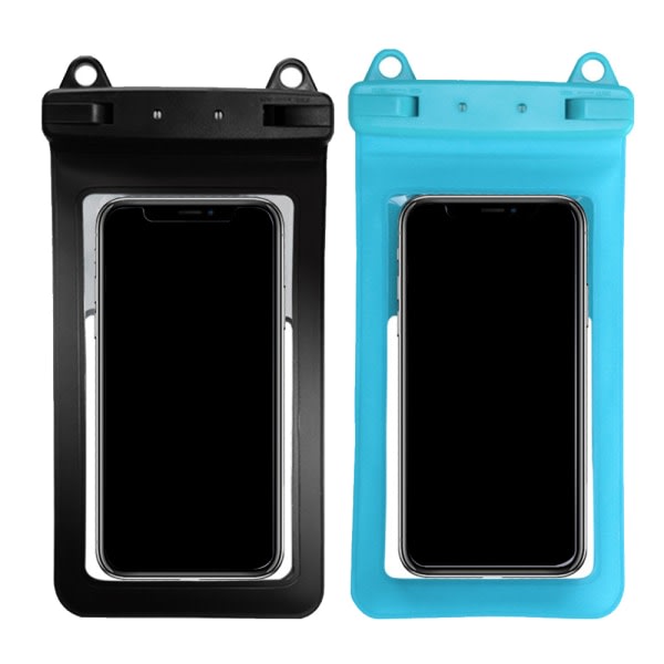 2PCS vattentät matkapuhelinväska med snodd, lämplig för skärm mindre än 7,5 tum, yhteensopiva iPhone 13/12/11 Samsung S22 S20
