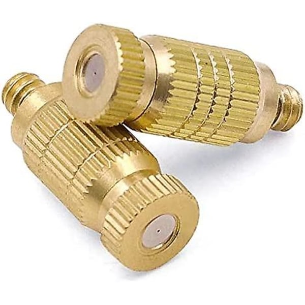 IC 0,1 mm gevindsprøjtetuse i messing Atomizing High Pressure Atomizing Sprayer Vandsprøjtetuse (pakke med 10)