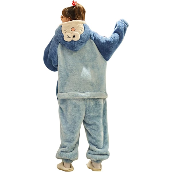 Onesies for kvinner og menn, pyjamas, cardigans, dyr, jumpsuits, hettegensere, 3D hettegensere, Halloween-kostymer, jul, cosplay og fest Men - Doraemon2 XL