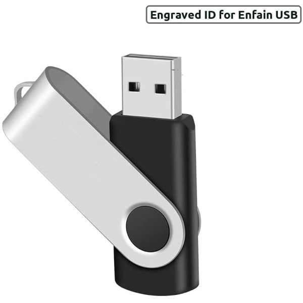 IC 16 GB USB 2.0 Flashminne Svängbara Tumminnen Bulk 10-pack, 12 Avtagbara Vita Etiketter (Svart)