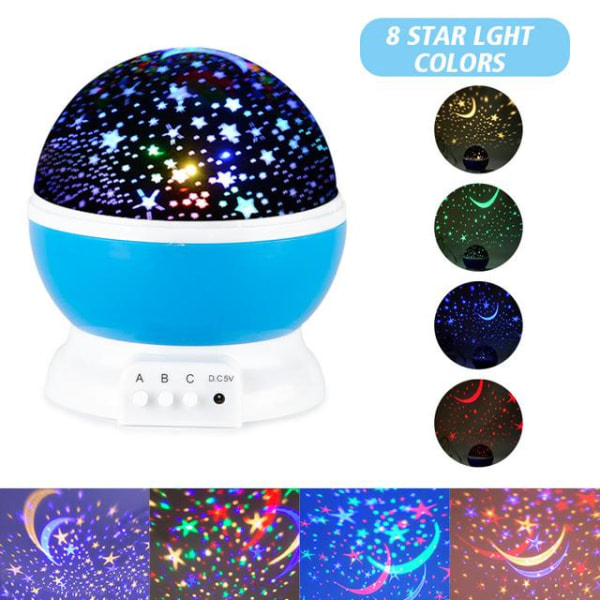 Galaxy Projektor Stjärnhimmel Roterande LED Nattljus Planetarium Barn Sovrum Stjärna Nattljus Månljus Barn Presentlampa Svart 12.5X12.5X14