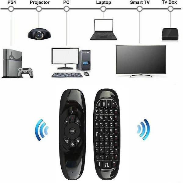 IC 2,4g Fjärrkontroll Trådløs tangentbordsmus for Android PC Smart Tv