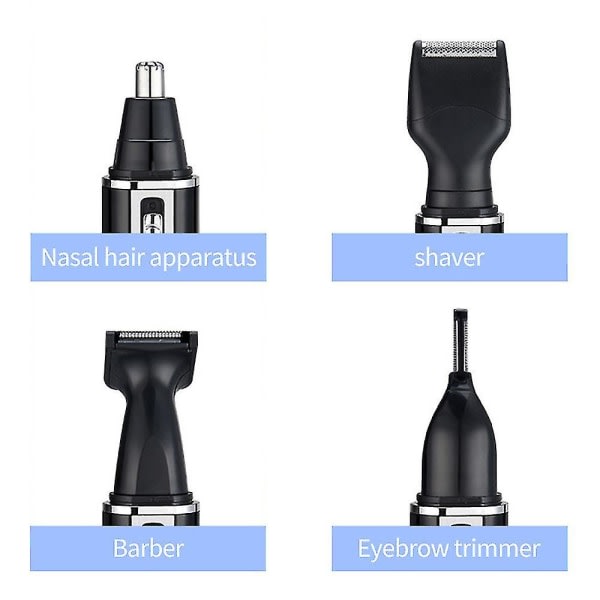 IC Multifunktionell 4-i-1 Elektrisk Näshårstrimmer Rakapparat Razor